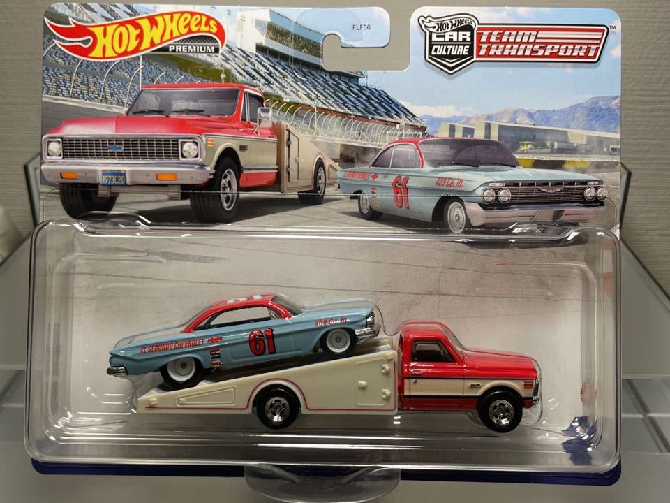 Hot Wheels TEAM TRANSPORT ‘61 IMPALA ‘72 CHEVY RAMP TRUCK インパラ ランプ トラック チーム トランスポート拍卖