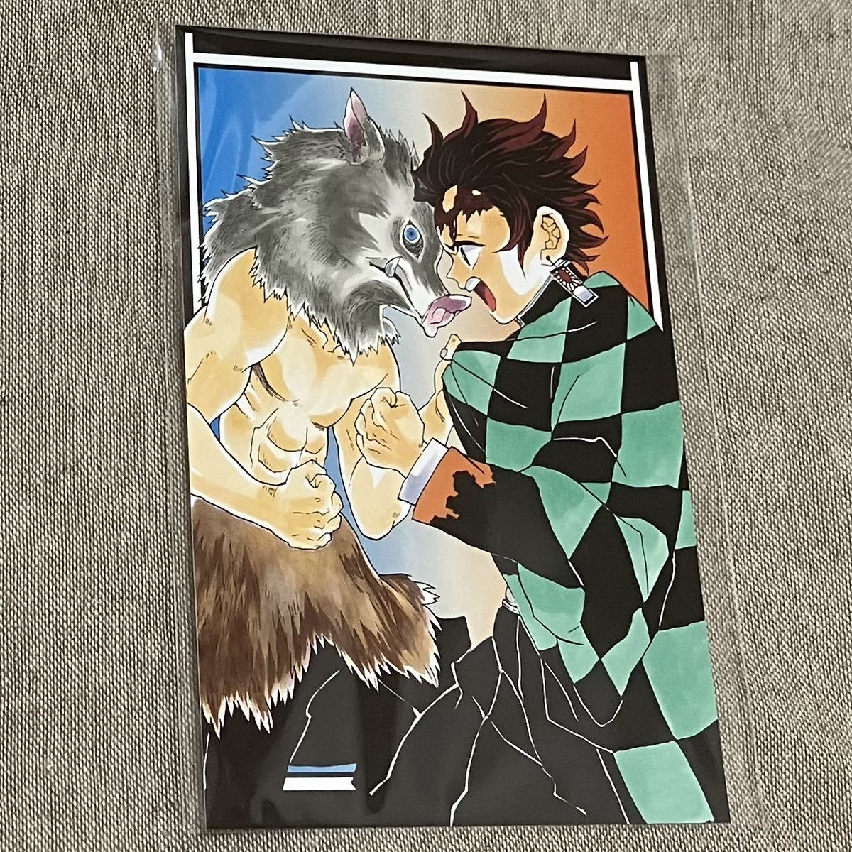 鬼滅の刃 ポストカード 竈門炭治郎&嘴平伊之助 ポスカ 原画展 炭治郎 伊之助拍卖