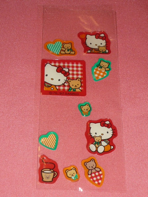 激レア!レトロ 1997年 サンリオ ハローキティ 立体シール拍卖