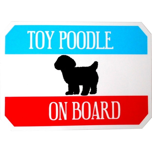 トイプードル印 ホーロー看板風カーマグネット ON BOARD (ドッグオンボード 犬 車)拍卖