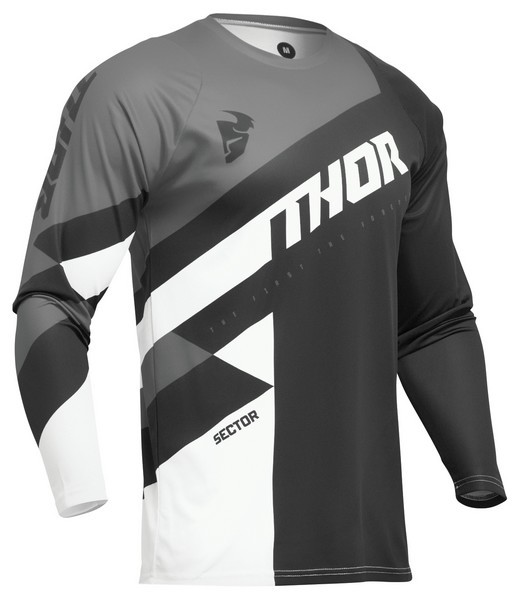 Sサイズ MXジャージ THOR 24 SECTOR CHECKER ブラック/グレー モトクロス 正規輸入品 WESTWOODMX拍卖