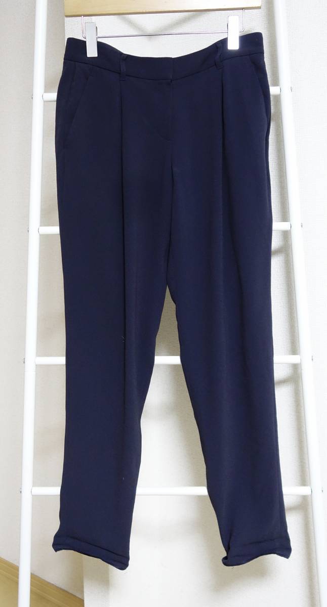 セオリーリュクス 1タック テーパードパンツ 38 ネイビー PHOEBE COMPLEMENT拍卖