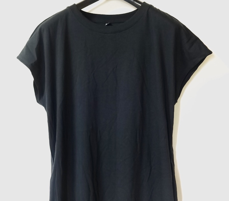 (USED) UNIQLO カットソー ワンピース 黒ブラック サイズM拍卖