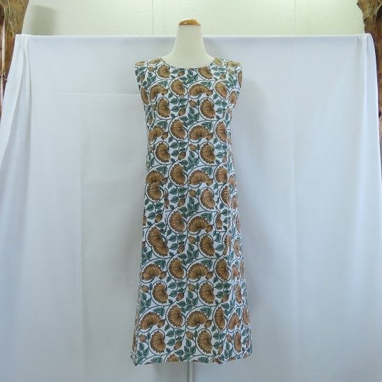 〓 新品 〓 エプロン ワンピース 〓 エスニック アジアン インド綿 ドレス 家事 料理 掃除 ガーデニング おしゃれ 〓A998拍卖