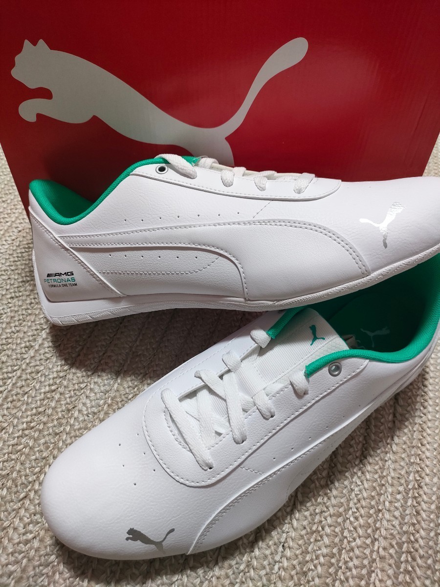 新品 定価12100 PUMA メルセデス ベンツ ペトロナス スニーカー 28cm ホワイト 白 ネオキャット NeoCat エンブレム プーマ コラボ 公式 F-1拍卖