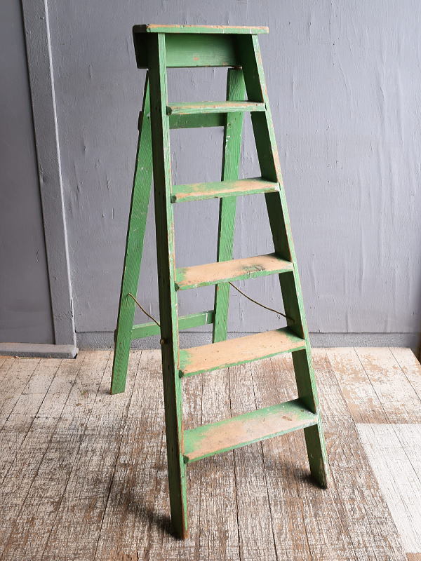 イギリス アンティーク ステップラダー 脚立 ディスプレイ 11896拍卖