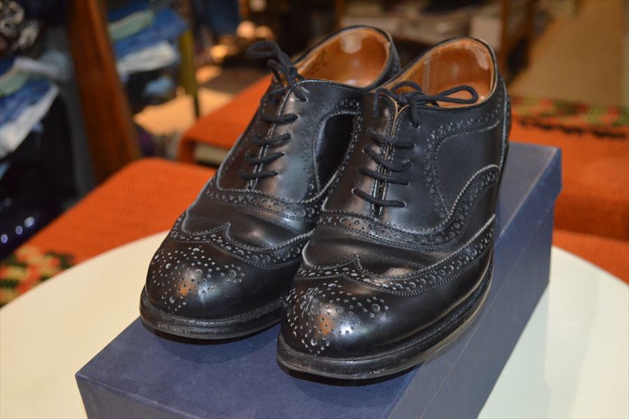 トリッカーズ Tricker's レザー ウイングチップ シューズ 靴 UK6.5 D3942拍卖