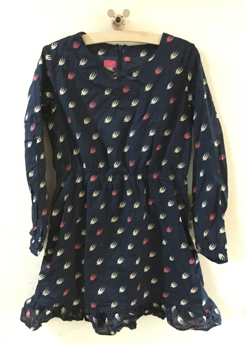 古着 140cm ユニクロ キッズ x アンダーカバー ワンピース UU UNIQLO KIDS UNDER COVER ツバメ柄拍卖