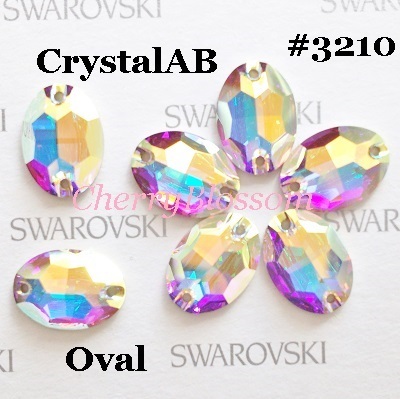 #3210*クリスタルオーロラ*10×7mm*1粒*オーバル*縫い付け*ソーオン*スワロ*衣装*ハンドメイド品に♪*スワロフスキー拍卖