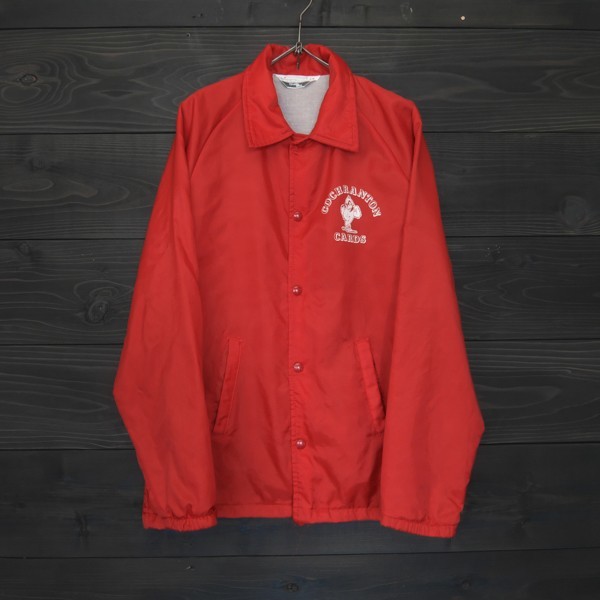 ★70's★CHALK LINE★ナイロンコーチジャケット★USA★レッド★S(USサイズ)拍卖