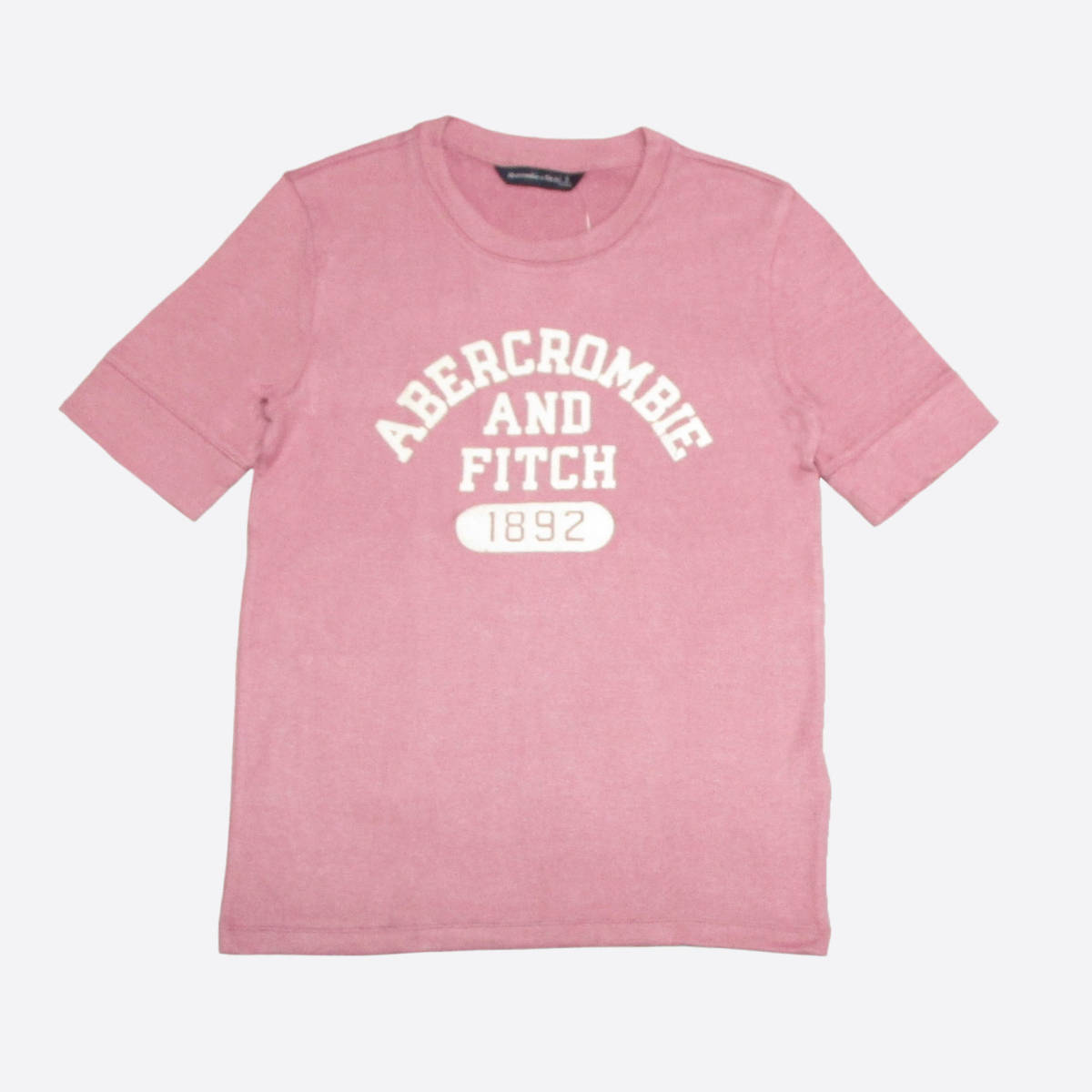 ★SALE★Abercrombie & Fitch/アバクロ★ヴィスコースニット半袖Tシャツ (Pink/White/S)拍卖