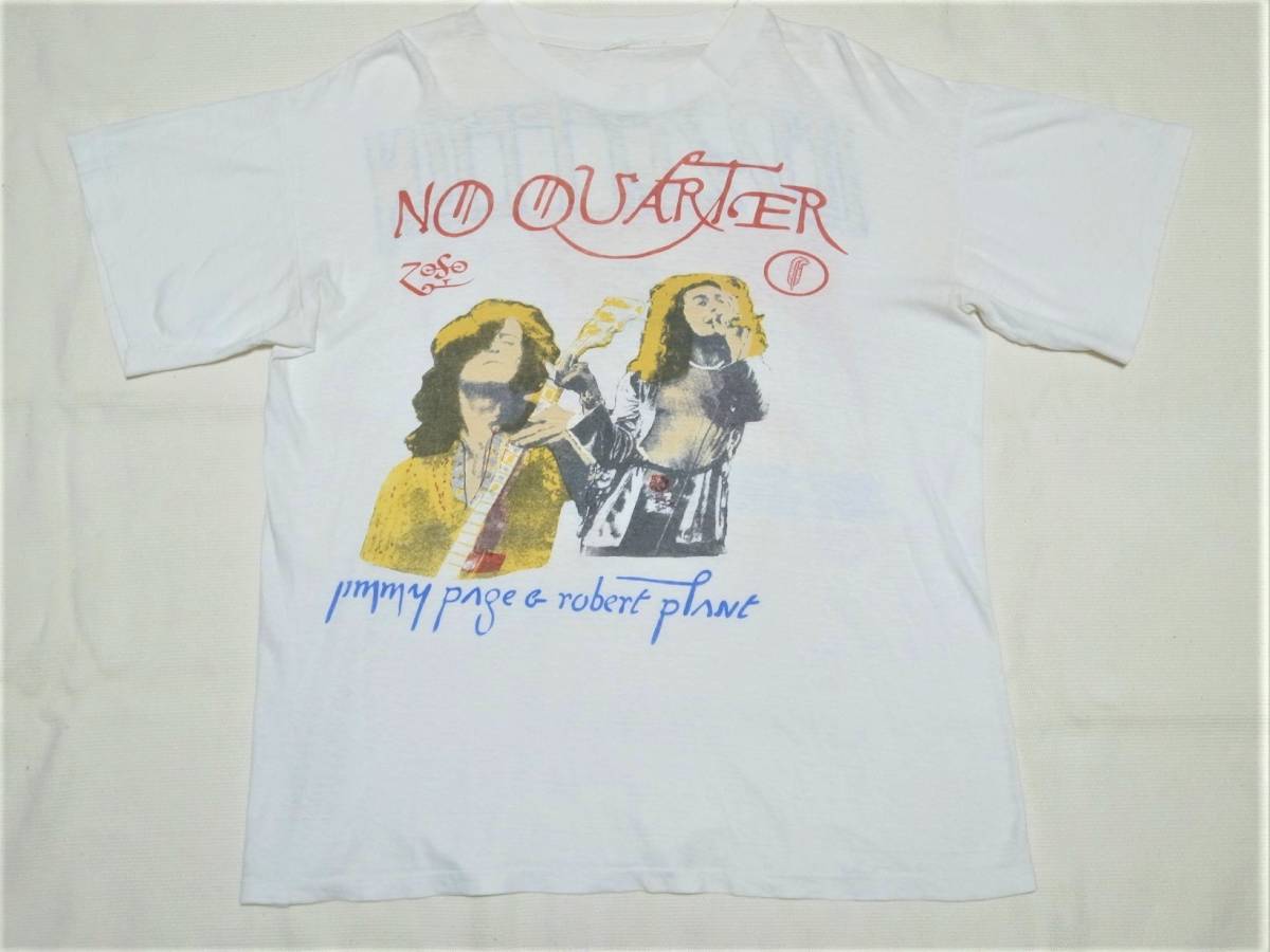 50%オフ!博物館級!レッド・ツェッペリン(Led Zeppelin)ヴィンテージロックTシャツ ビンテージ ロックT 白 1995年 NO QUARTER拍卖