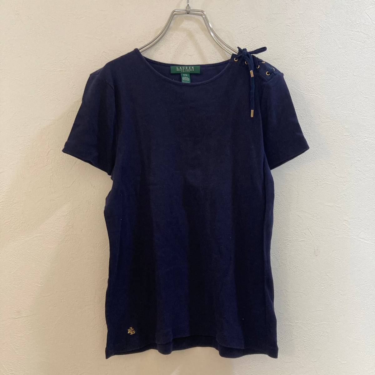RALPH LAUREN/ラルフローレン 半袖 カットソー ネイビー 紺 レディース S拍卖
