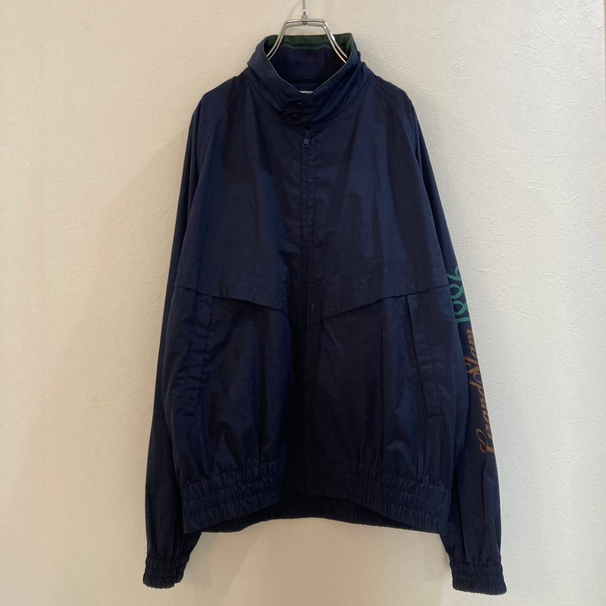 MUNSING WEAR/マンシングウェア ナイロンジャケット ジャンバー ゴルフ ネイビー 紺 メンズ LL拍卖