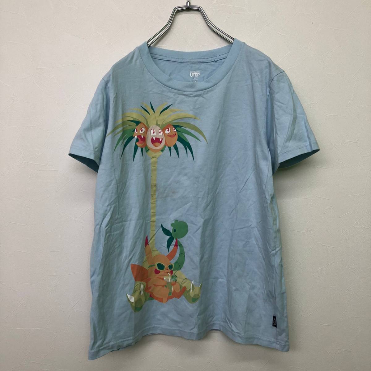 UNIQLO/ユニクロ 半袖Tシャツ ポケモン ブルー 水色 レディース XL拍卖