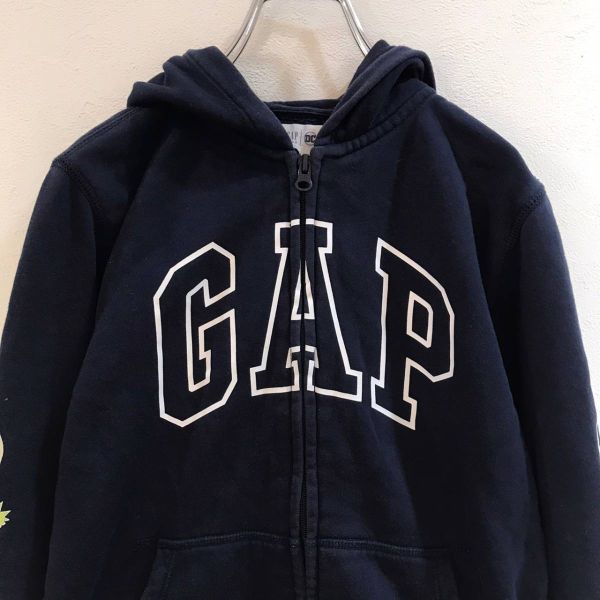 ビッグロゴ★GAP/ギャップ パーカー ネイビー 紺 キッズ L拍卖