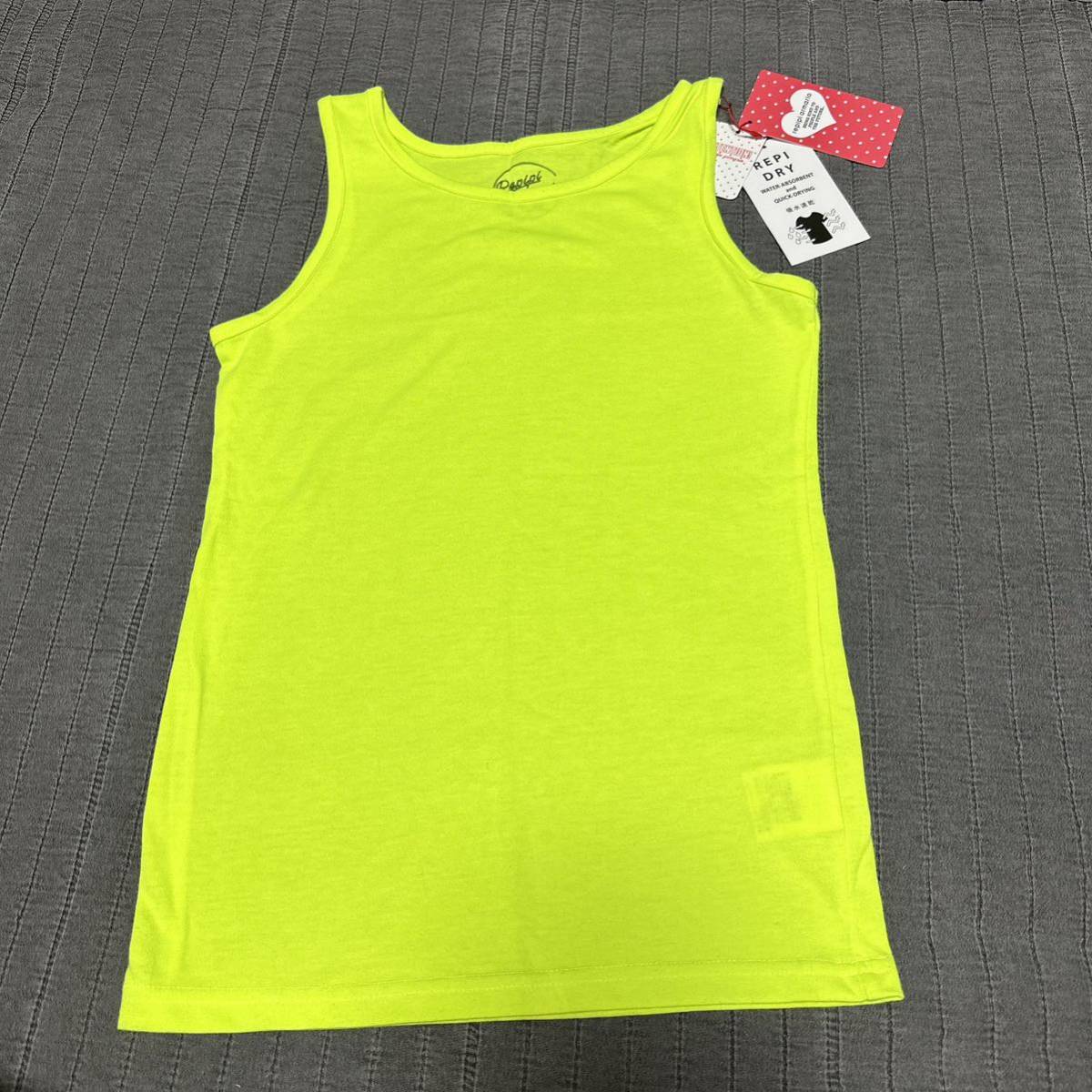 新品レピピアルマリオ タンクトップS150ネオンイエロー レイヤード◎拍卖