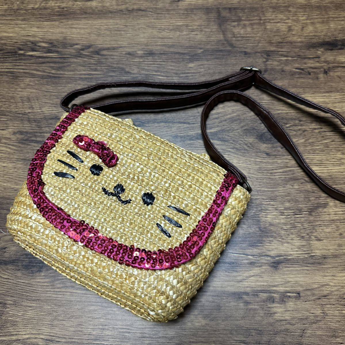 未使用 ねこ耳カゴバッグ ショルダーバッグ キッズ子供 女児 ネコ耳 cat ネコ好き拍卖