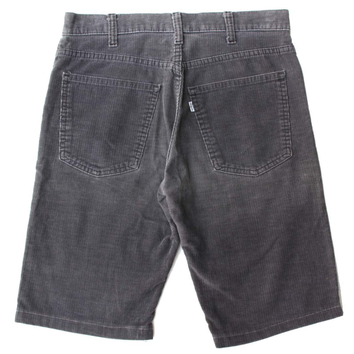 (29718)70s MADE IN USA LEVISリーバイス ハーフパンツ シュートパンツW30 (アメリカ70年代コーデュロイ黒ブラック灰グレー) (517 519 646)拍卖