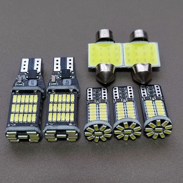 爆光!MN71S クロスビー T10 LED ルームランプ ポジション ナンバー灯 バックランプ ホワイト 7個セット スズキ /45/34/t31拍卖