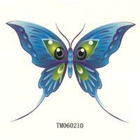 タトゥーシール 蝶・バタフライ 【6x6cm ハロウィン 仮装 コスプレ・tm060210】拍卖