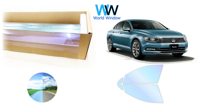オーロラ 遮熱フィルム (ピュアゴースト90) パサート B8 セダン (3CCZE) カーフィルム フロントドアセット拍卖