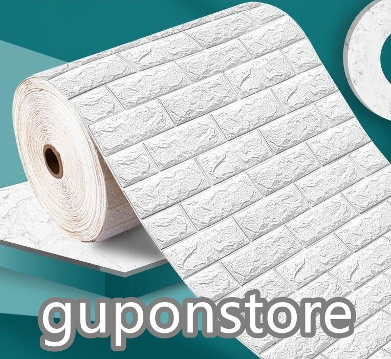 人気推薦★壁紙レンガ防水ウォールステッカー3Dクッション防音防湿無毒無地 70CM*20mセット 3D壁紙 自己接着 防水およびシールタイプ 立体拍卖