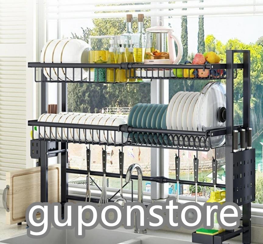 強くお勧め★水切りラック スリム 水切りかご 伸縮 シンク上 流し台上 食器ラック 収納ラック キッチンラック 置物ラック ステンレス製 食拍卖