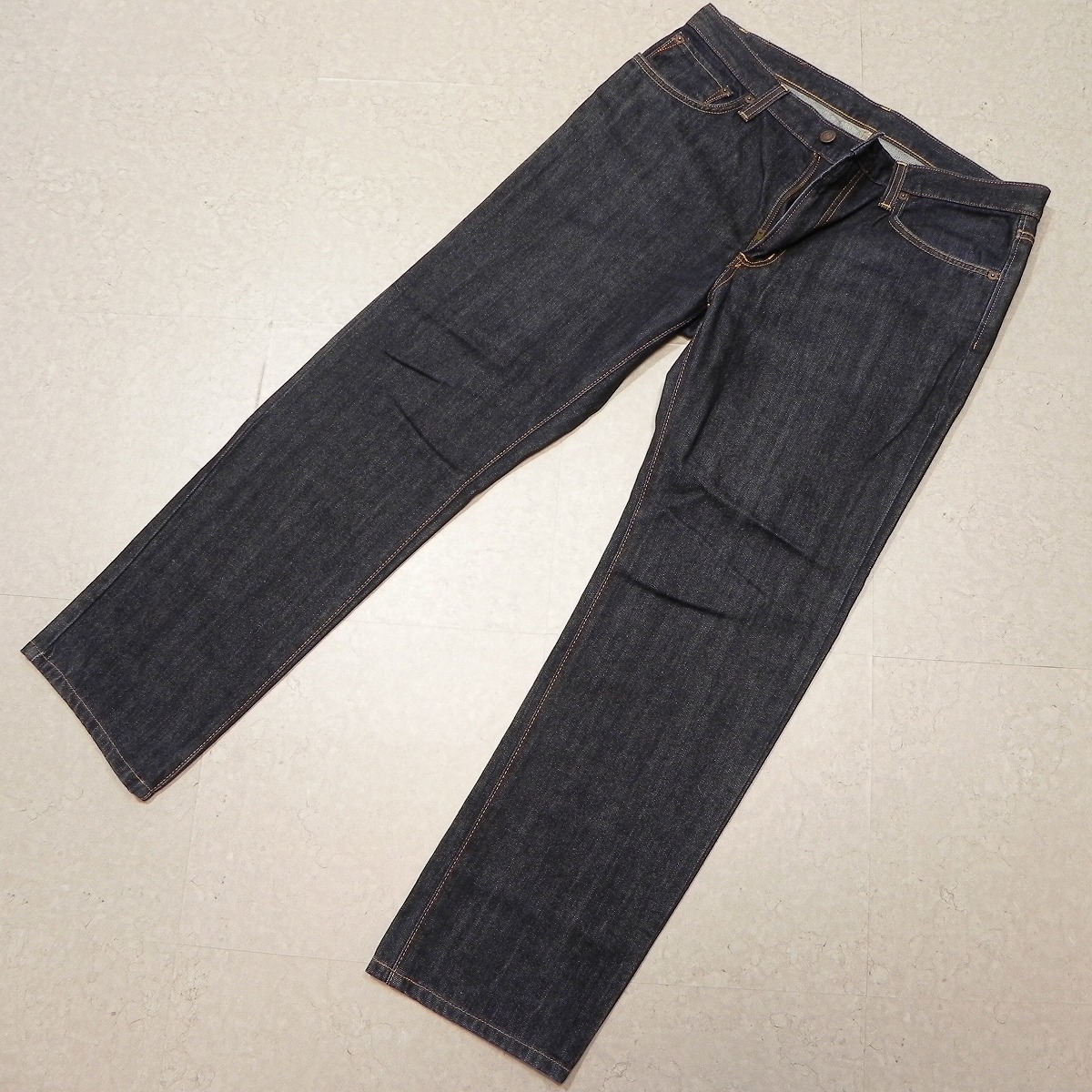 j676★ 濃紺 日本製 EDWIN エドウィン 402 ジーンズ ★ W33 デニムパンツ 古着 即決 ★拍卖