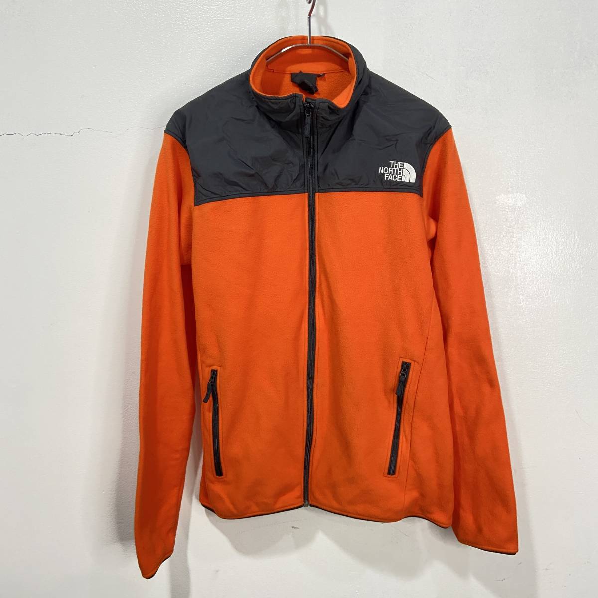 ☆送料無料☆THE NORTH FACE☆ノースフェイス☆切替フリースジャケット☆オレンジ☆レディースL☆☆H23拍卖