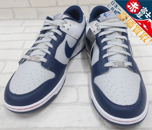 2S7673/未使用品 NIKE DUNK LOW RETRO EMB NBA 75th Anniversary Nets DD3363-001 ナイキ ダンクロー レトロ スニーカー 30拍卖