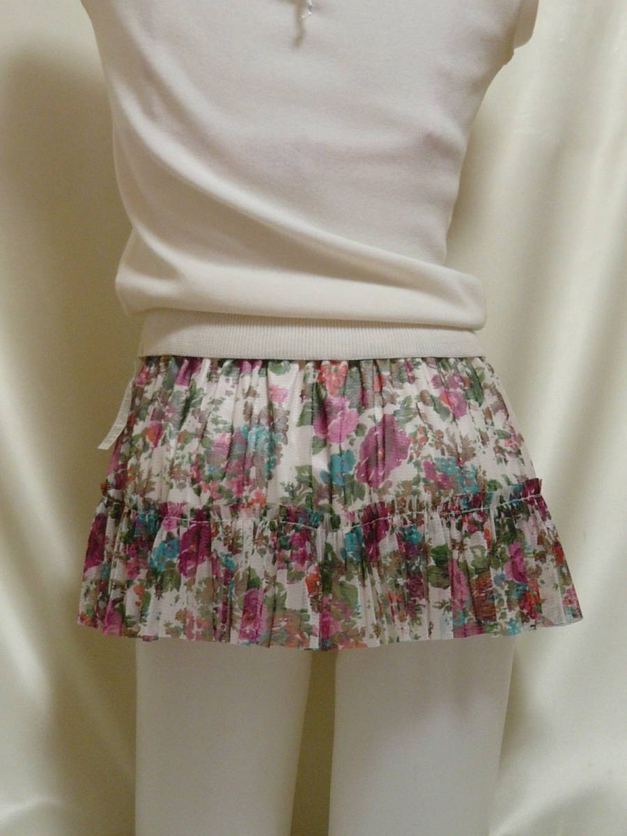 ♪♪白地メッシュ華やかお花柄の超マイクロミニ☆短い裏地^^♪♪ 拍卖