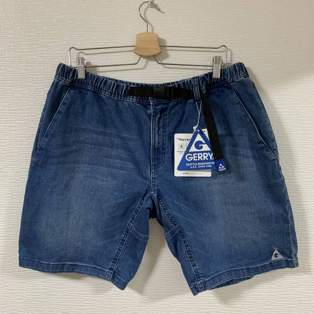 GERRY (ジェリー) - デニム クライミング ショートパンツ 短パン 青 LLサイズ 94-104cm ハーフパンツ デニムパンツ (タグ付き新品未使用品)拍卖