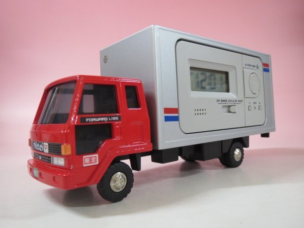 65356■日本郵便逓送 50周年記念 いすゞ 840 フォワード 高速郵便車 日本郵便輸送 郵便車 目覚まし時計拍卖