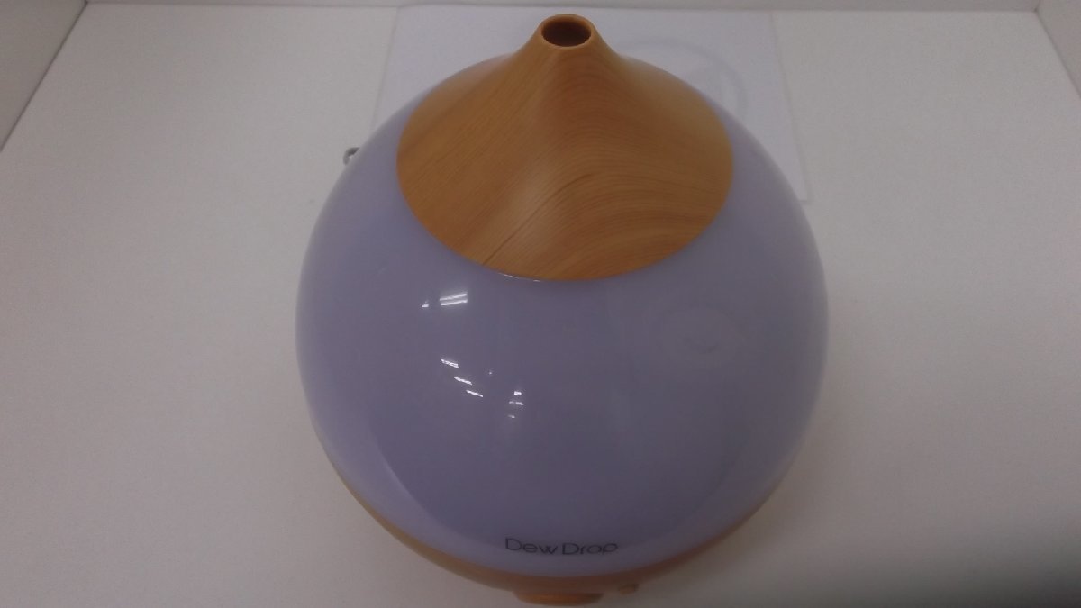 超音波式アロマ加湿器 DewDrop ナチュラルウッド HFD-1617 2016年製 中古品拍卖