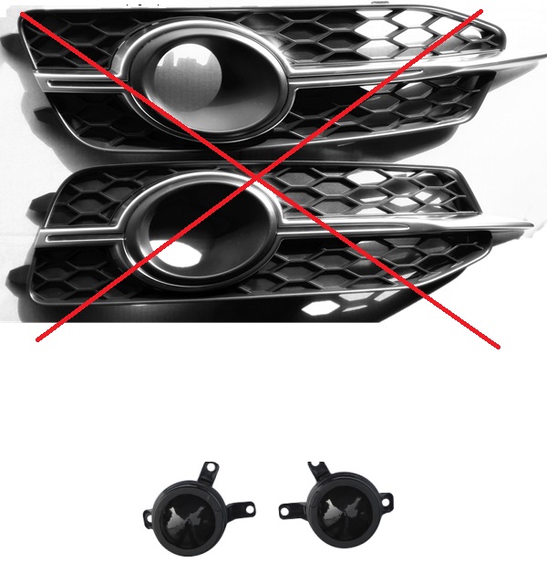 アウディA6 C7 4Gセダン&アバントS-line S6 フォグ グリル ダミーACC拍卖