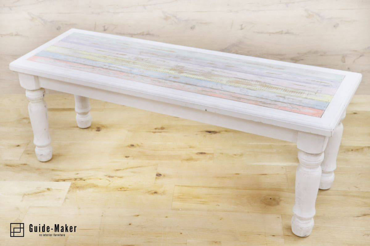 GMGN4○カラーズ ファニチャー ベンチ ダイニングチェア 椅子 アンティーク調 クラシック シャビー レトロ ナチュラル拍卖