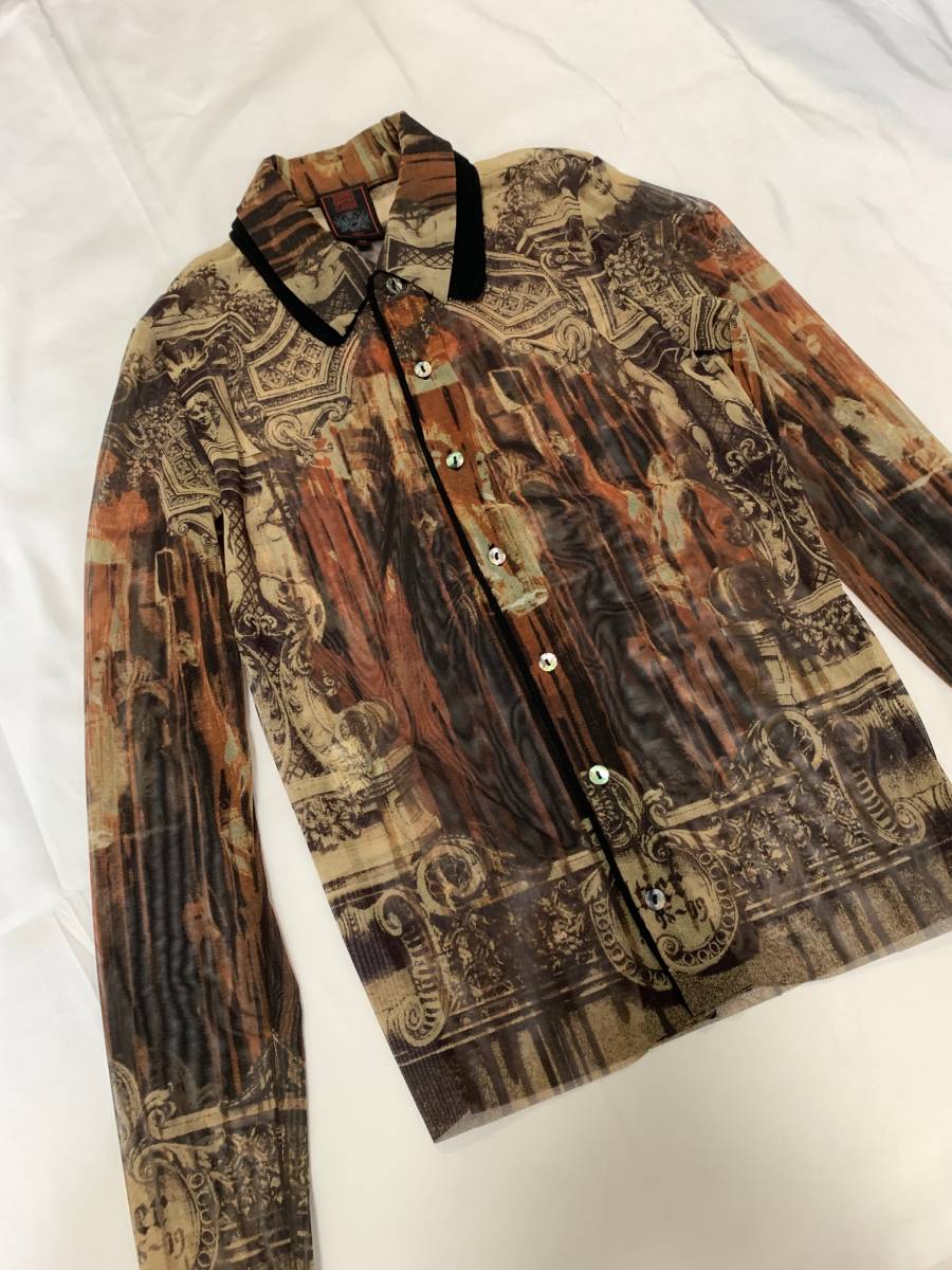 Jean Paul GAULTIER ジャンポールゴルチエ ゴルチェ トップス カットソー シャツ メッシュ パワーネット 48 アーカイブ archive tops拍卖