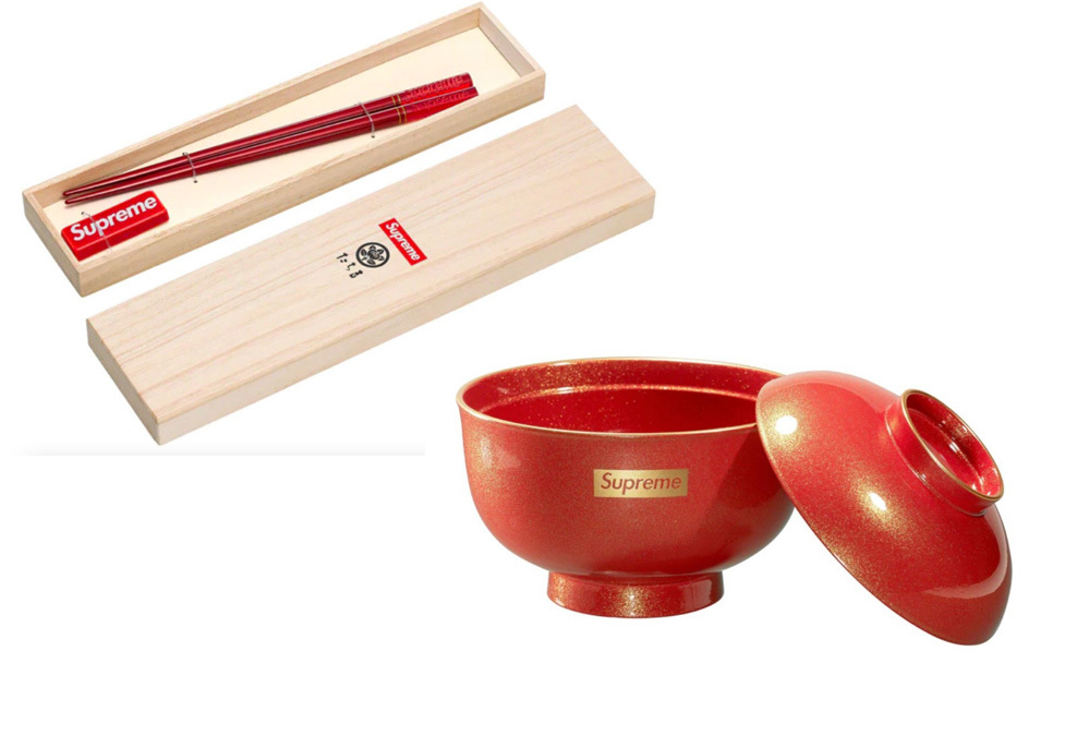 【国内正規新品】23FW Supreme 箸 おわん セット Chopstick Set Red Zoni Glitter Bowl拍卖