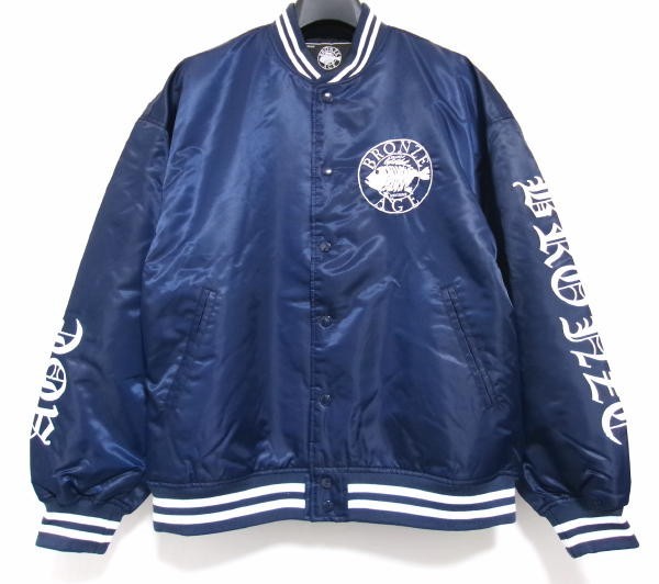 新品★BRONZE AGE★ブロンズエイジ★中綿入り スタジアムジャンパー★M★ネイビー拍卖