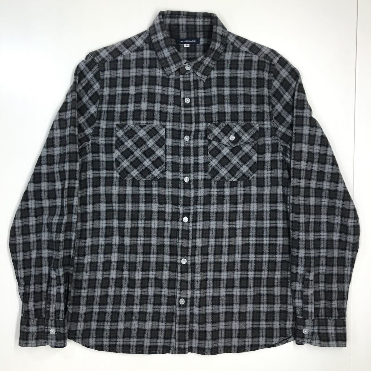 URBANRESEARCH アーバンリサーチ 長袖シャツ ネルシャツ チェック柄 メンズ 40 Lサイズ 39-136a拍卖