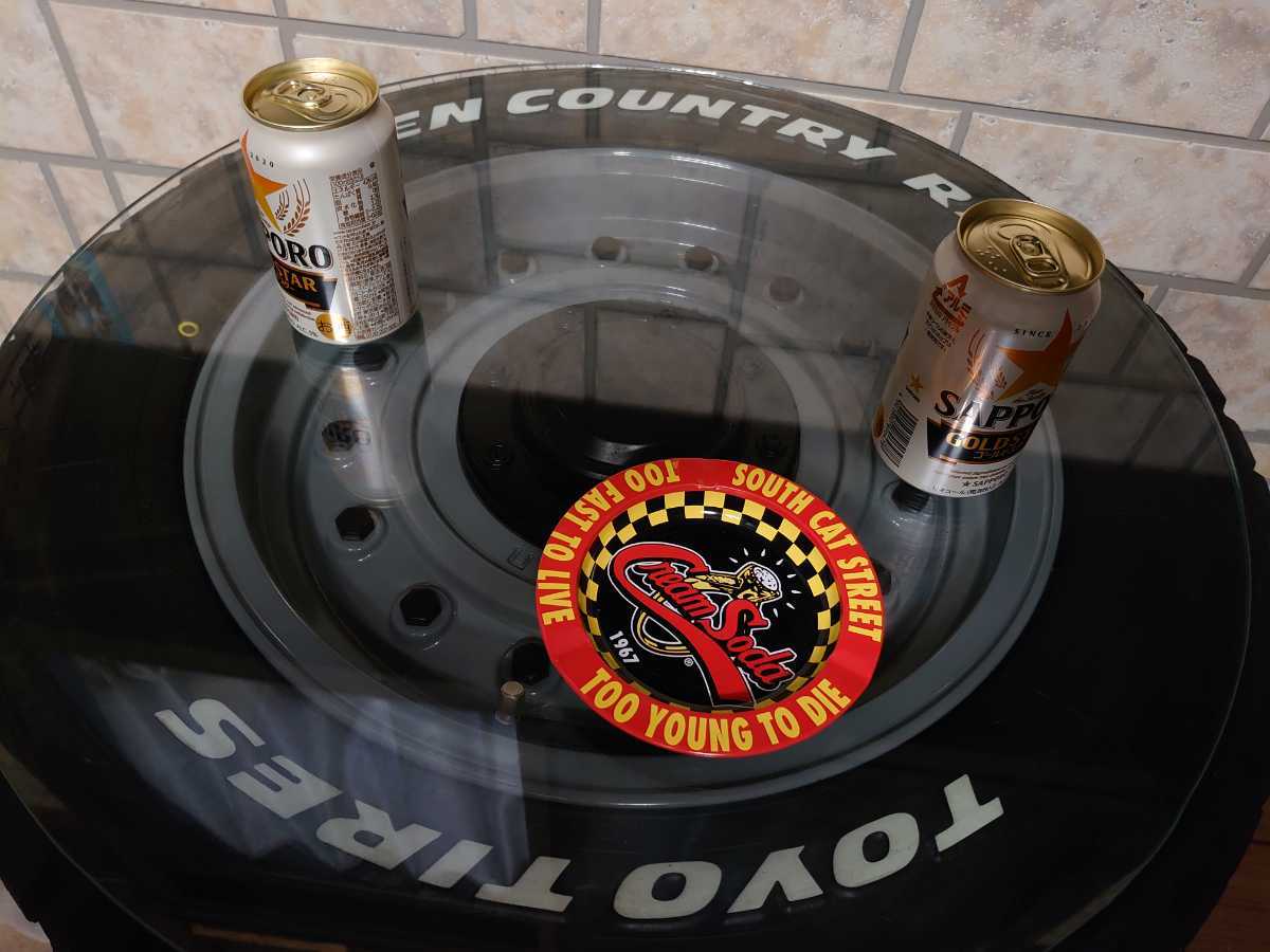 タイヤ ホイールをガラステーブルにしませんか?受注生産(検 ランドクルーザープラドデリカヴェルファイアアルファードプリウスレクサス拍卖