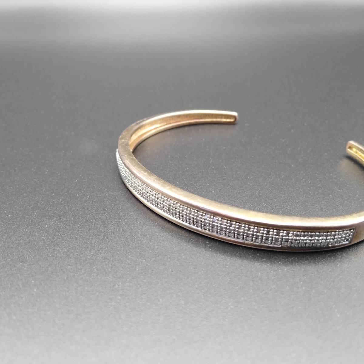 クリア ラインストーン カフブレスレット ゴールドトーン エレガント ビンテージ シルバー ブレスレット バングル ジュエリー 輸入 Y9-ZZ拍卖