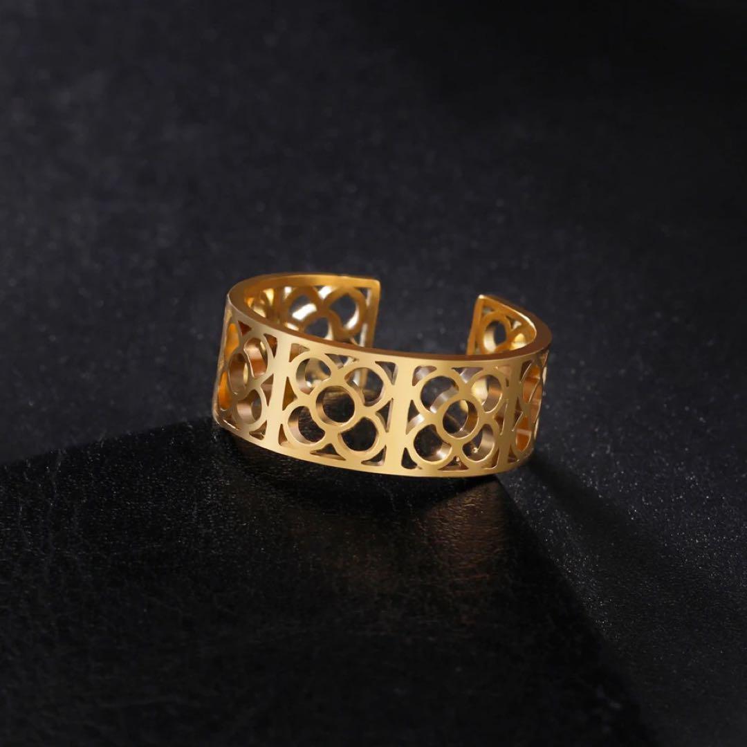 レディースリング 指輪 ステンレス フリーサイズ ゴールド シルバー 2カラー アクセサリー シンプル アレルギー対応 新品拍卖