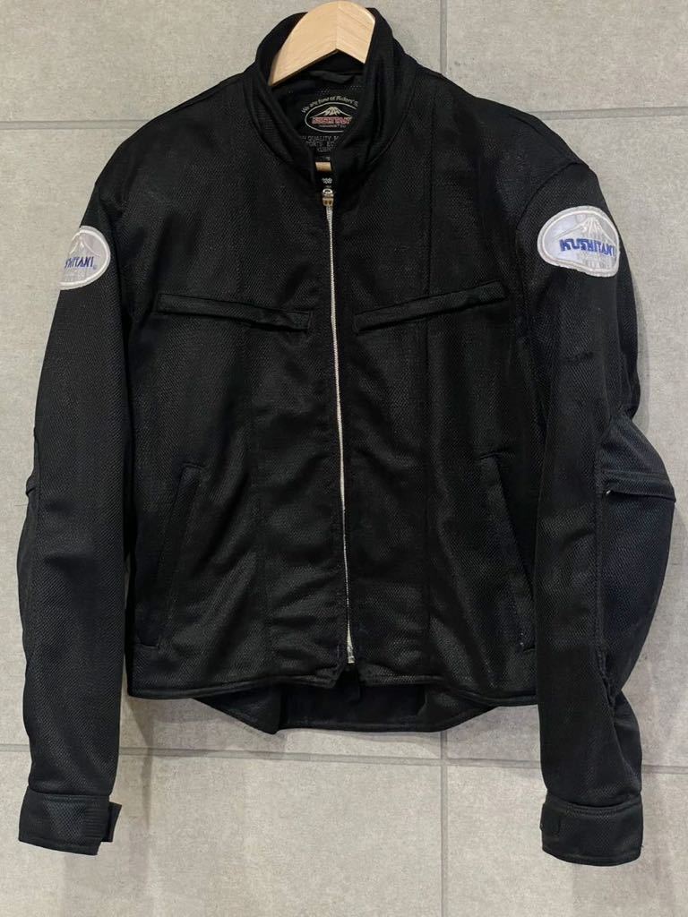 大人気! KUSHITANI クシタニ ワッペン メッシュ ライディングジャケット ツーリング ブラック Lサイズ メンズ バイクウェア ○ 新規×拍卖