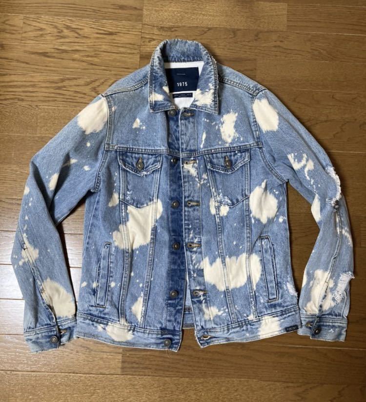 ZARA!ブリーチ加工Gジャン,サイズM 大きめ デニム拍卖