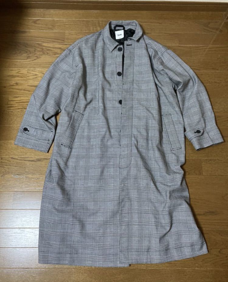 koe!チェックロングコート・サイズM 少し大きめ 美品拍卖