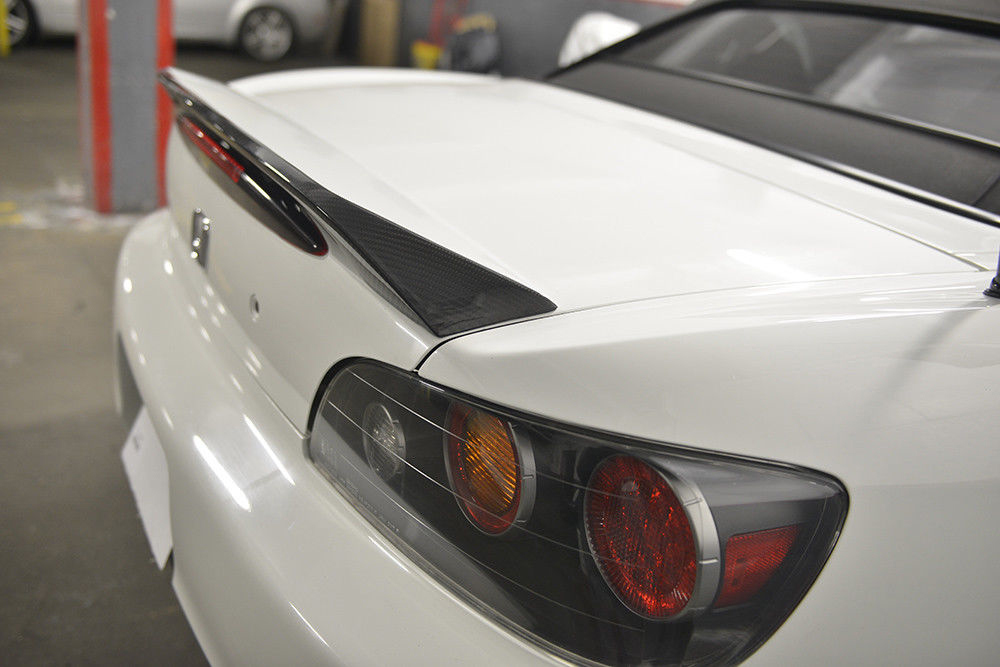 カーボン+NH578タフタホワイト!! HONDA ホンダ S2000 AP1/2 リアトランクスポイラー拍卖