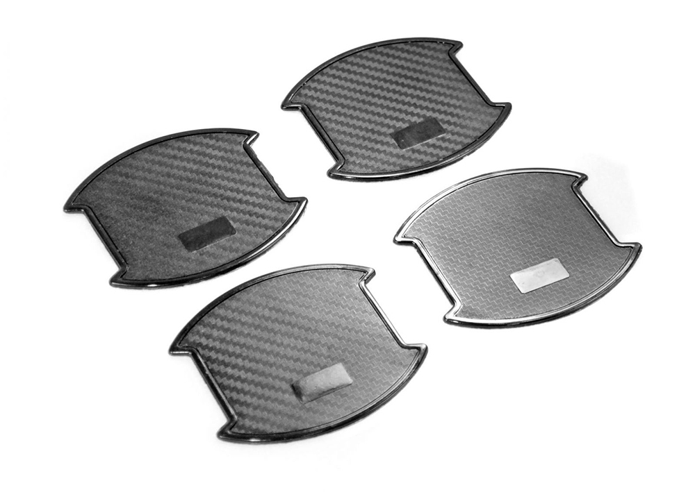 スバル WRX STI カーボン調 ドアノブガード シール ステッカー赤WRX文字仕様 4pcs 2015-2018 拍卖