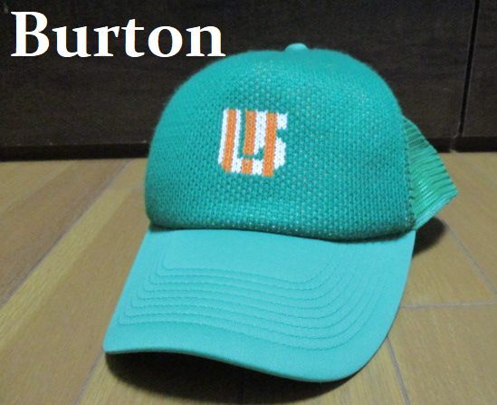 Burton 帽子 メッシュ キャップ 緑 グリーン バートン スノボ スキー拍卖